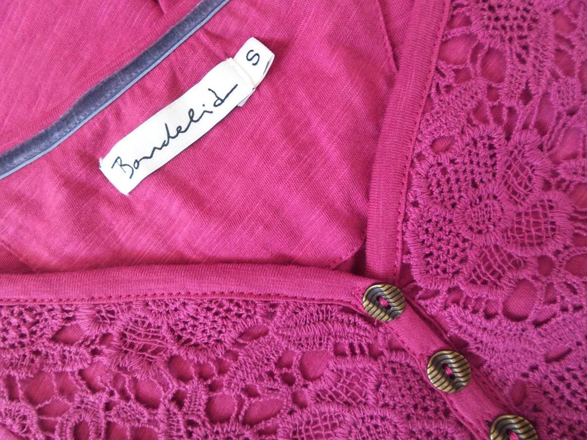 BONDELID Stl S Färg Rosa V-ringning Popover Tunika Blus Långärmad Material Bomull