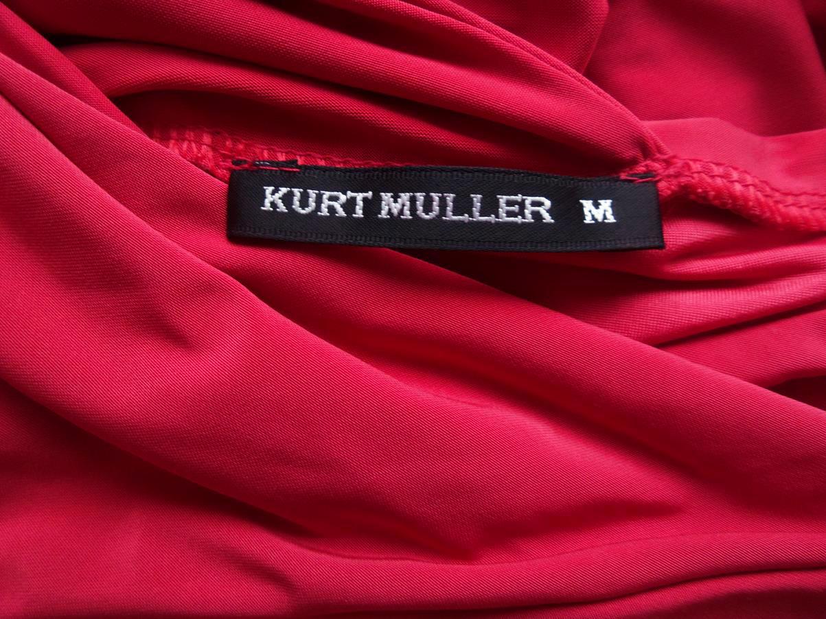 Kurt Muller Stl M Färg Rosa V-ringning Sommar Klänning Ärmlös Midi