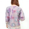 Saint tropez Stl M Paisley Båtringning Blus ärm 3/4 Material Bomull 100%