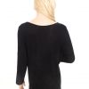 Dkny Stl M Färg Svart U-ringning Blus Långärmad Material Rayon