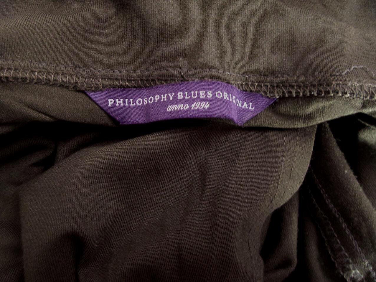 Philosophy blues original Stl M V-ringning Omlott Klänning ärm 3/4 Midi Material Viskos