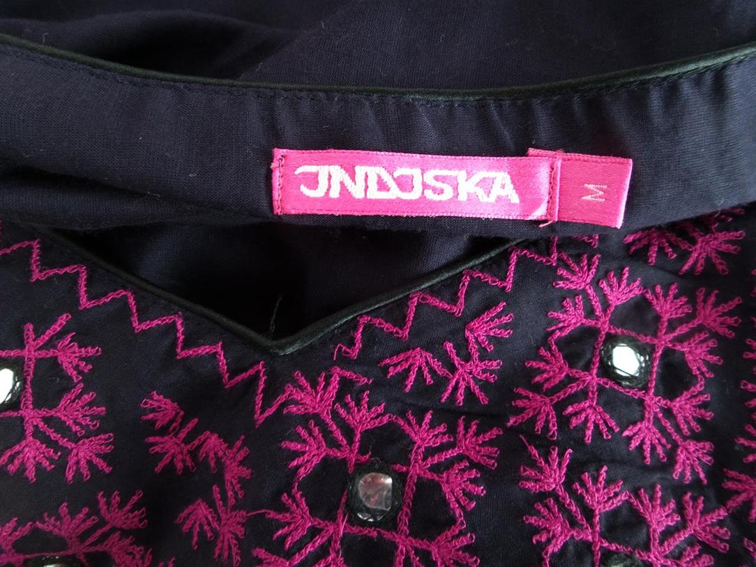 Indiska Stl M Kvadratisk urringning Tunika blus ärm 3/4 Material Viskos 100%