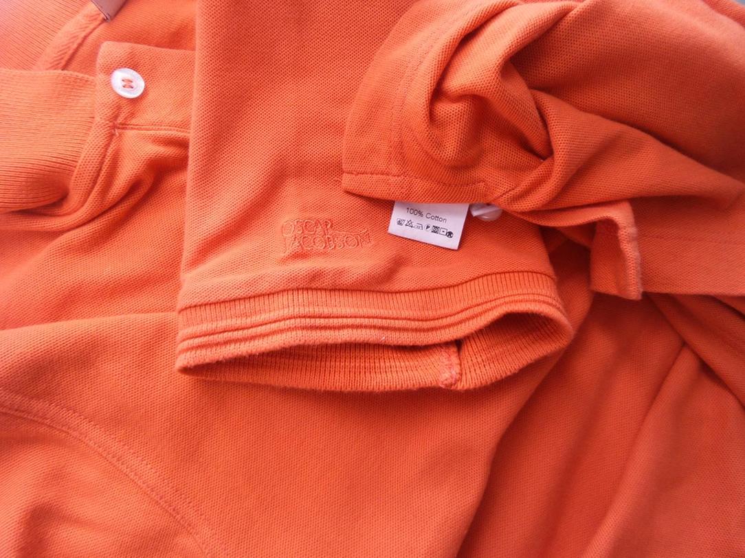 Oscar Jacobson Stl S Färg Orange Krage Herr Polo Kortärmad Material Bomull 100%