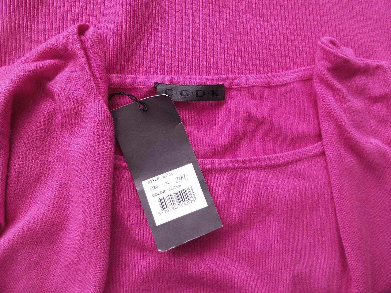 CCDK Stl XL (42/44) Färg Fuchsia Båtringning Blus Ärmlös Material Viskos