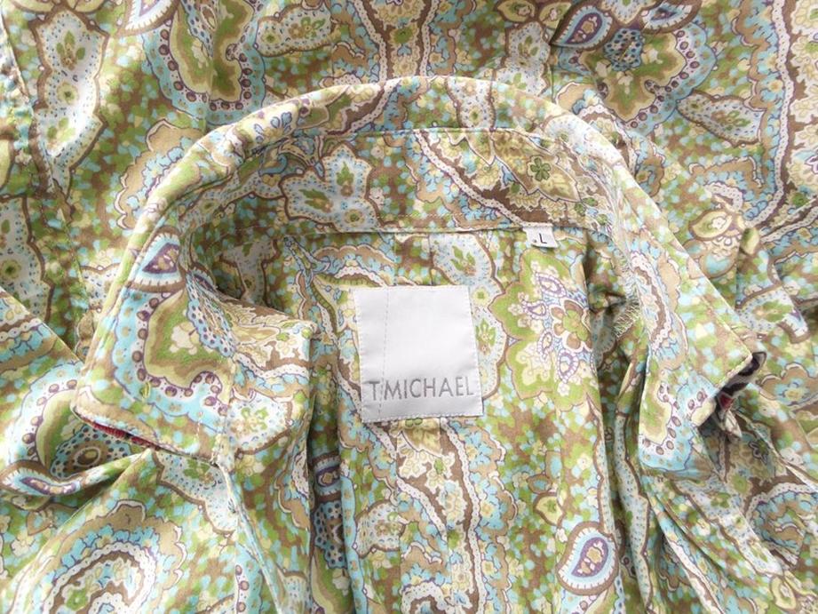 T.Michael Stl L Paisley Krage Knäppt Skjort Blus Långärmad Material Bomull 100%