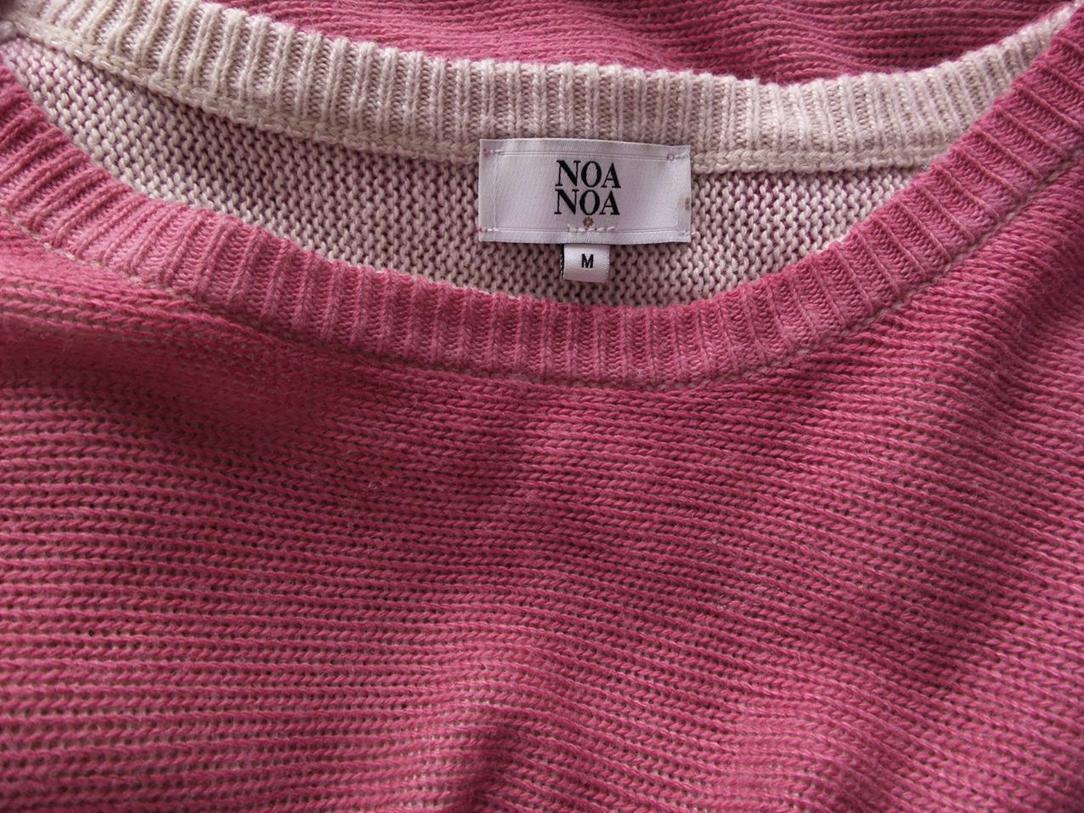 Noa noa Stl M Färg Rosa Rund urringning Stickad Tunika Blus ärm 3/4 Material Viskos