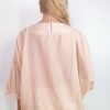 Saint tropez Stl M/L Färg Orange Rund urringning Blus ärm 3/4