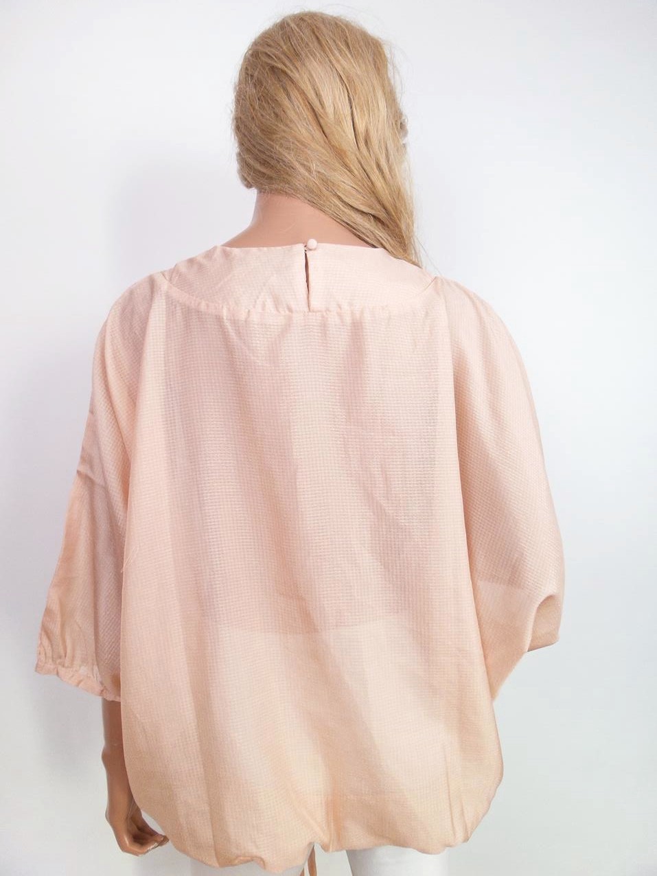 Saint tropez Stl M/L Färg Orange Rund urringning Blus ärm 3/4