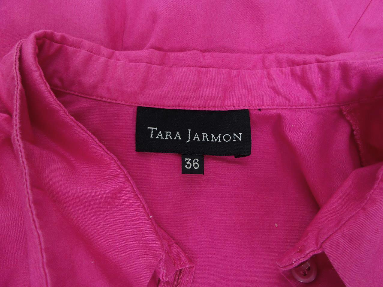 Tara Jarmon Stl 36 Färg Rosa Krage Knäppt Blus ärm 3/4