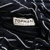 Topman Stl M Ränder Draperad Tunika blus Kortärmad Material Modal