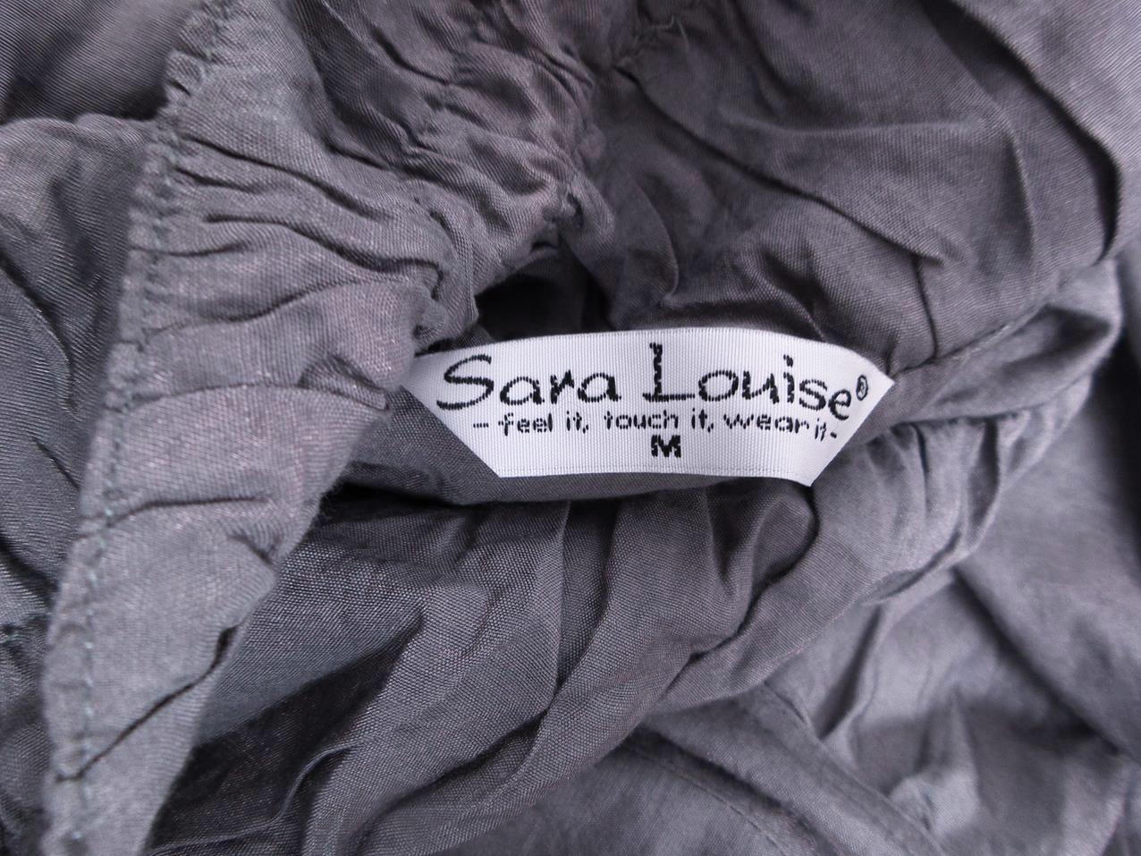 Sara louise Stl M Draperad Tunika med dragkedja Kortärmad Material Bomull