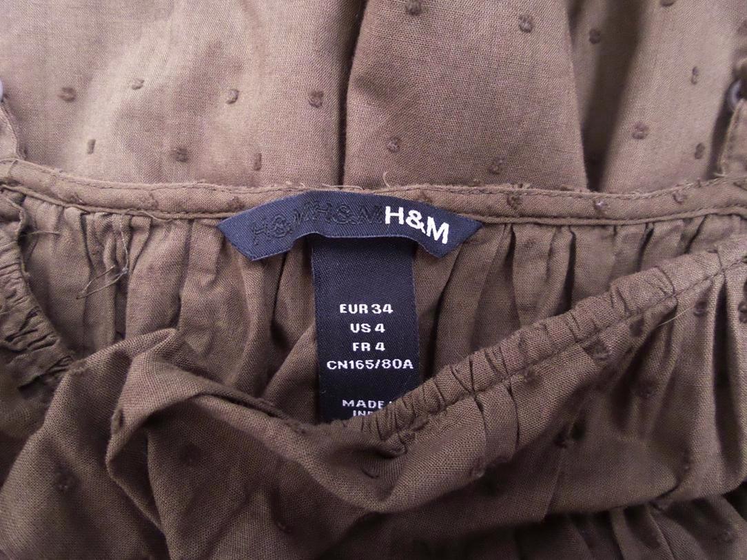 H&m Stl 34 Kvadratisk urringning Sommar Klänning Ärmlös Knälängd Material Bomull 100%