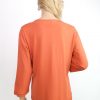 Pardon Stl 44 Färg Orange Djurtryck Rund urringning Tunika blus ärm 3/4 Material Viskos