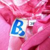 B Vintage Stl 38 Färg Rosa V-ringning Skjort Klänning Kortärmad Knälängd