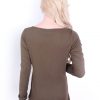 Maison scotch Stl S Färg Khaki U-ringning Popover Tunika Blus Långärmad Material Bomull