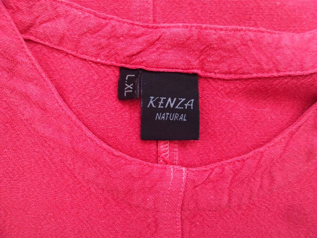 Kenza Natural Stl L/XL Färg Rosa Rund urringning Tunika blus Ärmlös Material Viskos