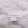 Monsoon Stl 40 Färg Beige Rund hals Knäppt kofta Långärmad Material Akryl Öppet stickat