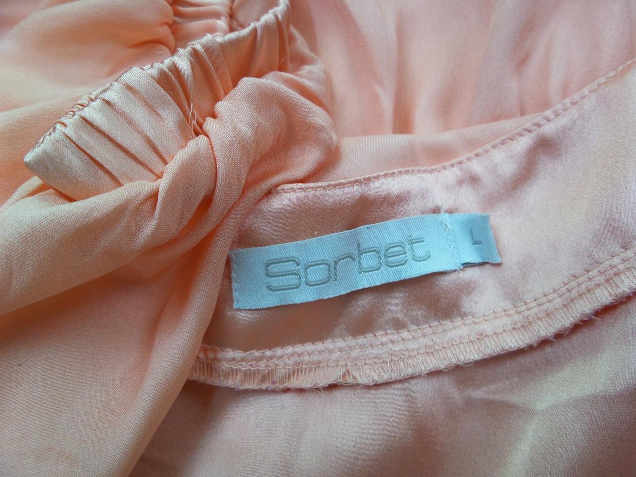 Sorbet Stl L Färg Pudrig Rosa V-ringning A-linje Klänning Kortärmad Knälängd