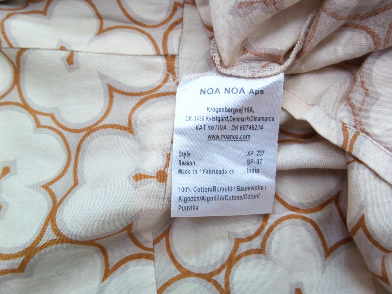 Noa noa Stl S Färg Beige V-ringning Blus Ärmlös Material Bomull