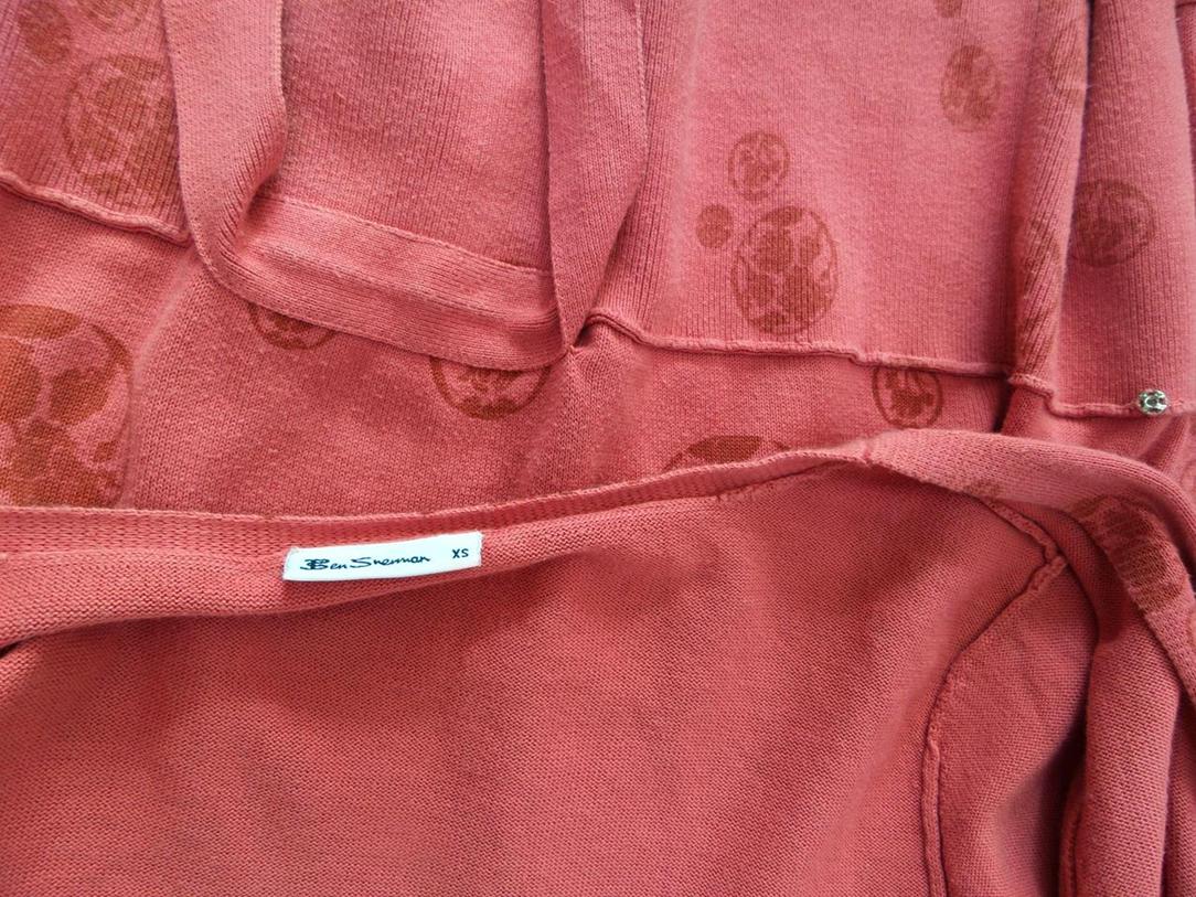 BEN SHERMAN Stl XS Färg Rosa V-ringning Omlott Blus Långärmad