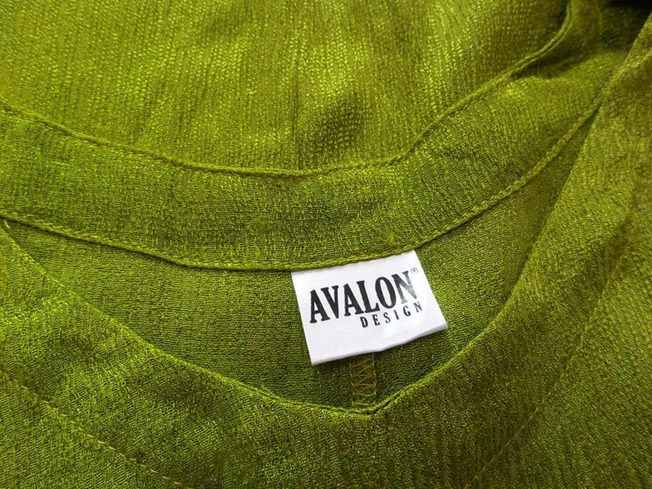 Avalon design Stl XL Färg Grön Rund urringning Tunika blus Ärmlös Material Viskos