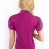 Bloom Trends Stl L Färg Fuchsia Mock turtle Blus Kortärmad Material Viskos