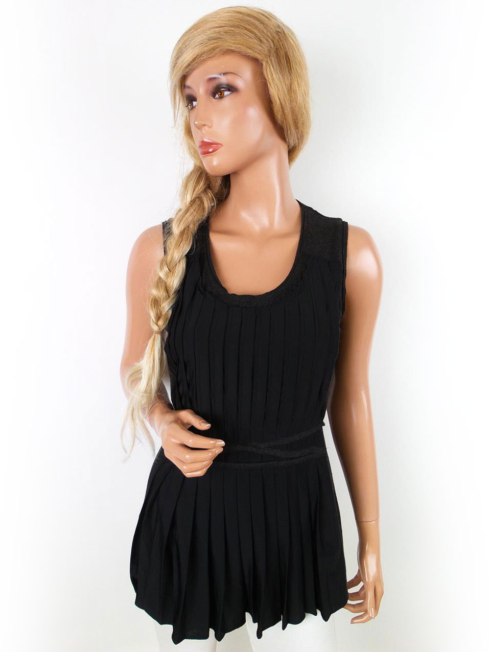 BLACKY DRESS Stl 40 Färg Grå Rund urringning Tunika blus Ärmlös