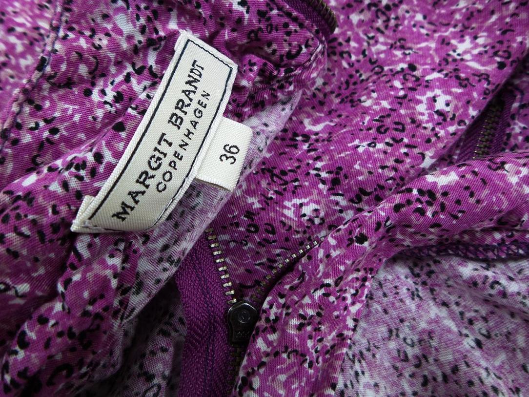 Margit brandt Stl 36 Färg Rosa Rund urringning Mini Klänning ärm 3/4 Kort Material Rayon