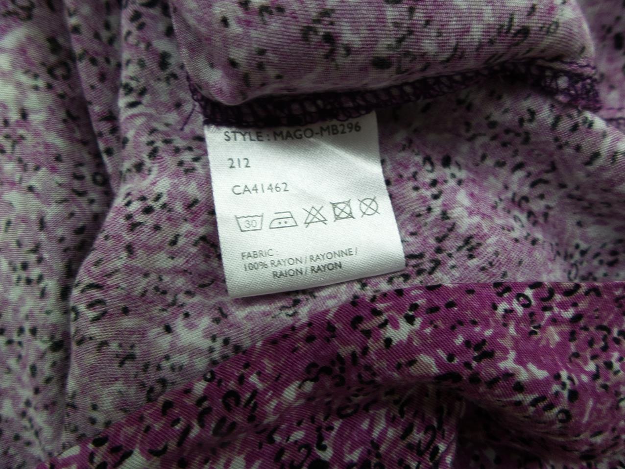 Margit brandt Stl 36 Färg Rosa Rund urringning Mini Klänning ärm 3/4 Kort Material Rayon