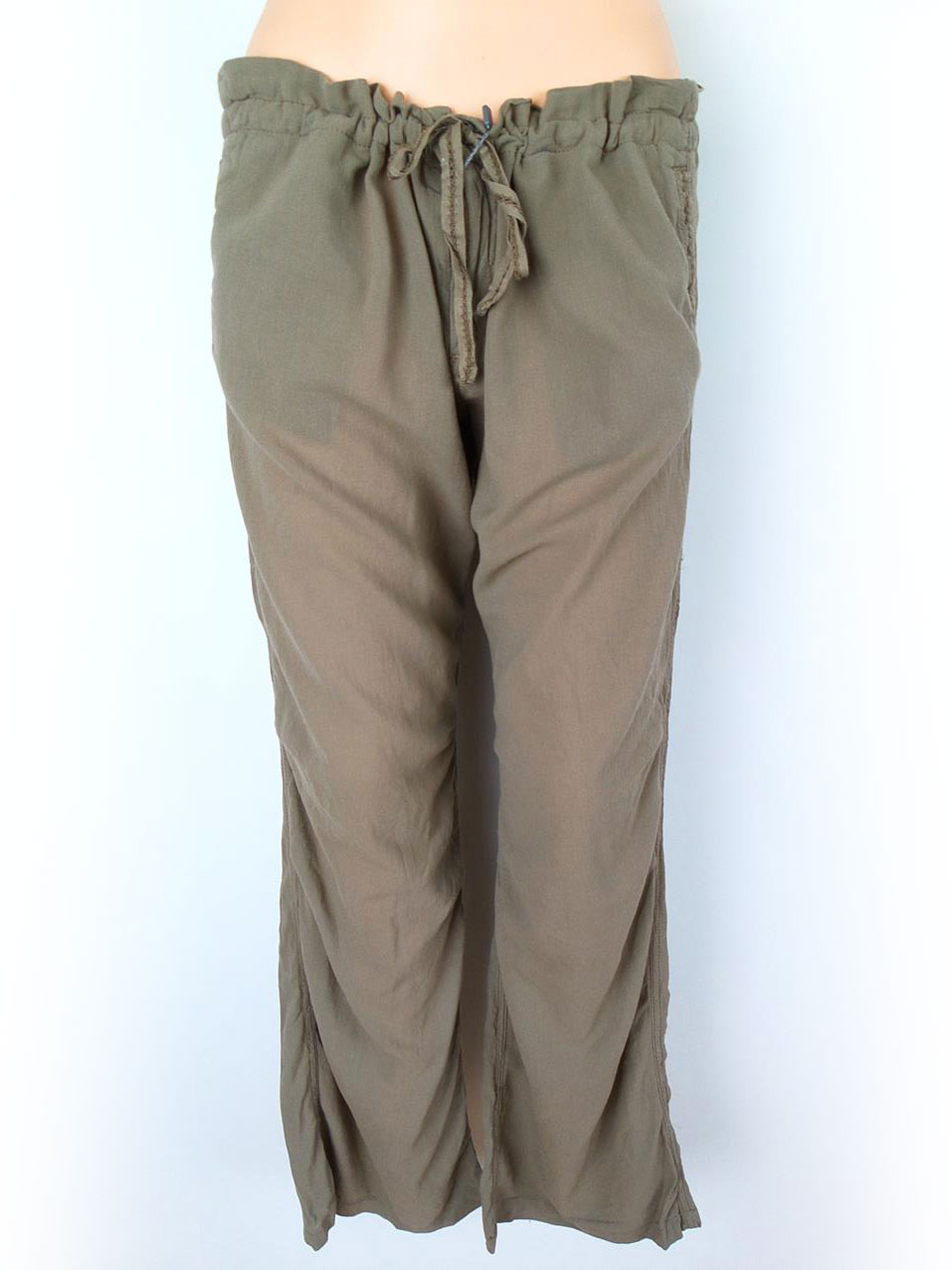 Stefanel Stl 42 Färg Beige Casual Byxor Material Bomull 100%