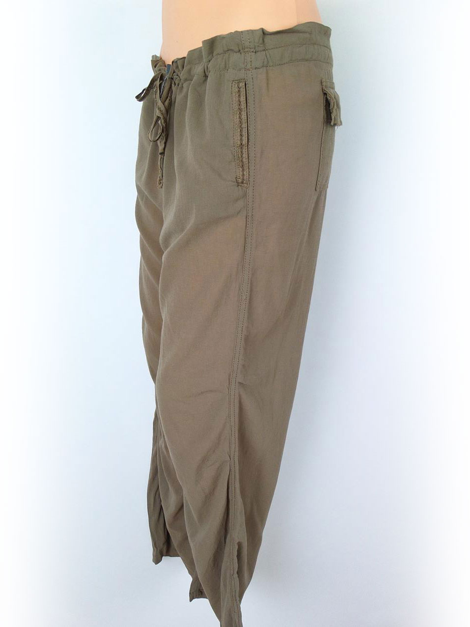 Stefanel Stl 42 Färg Beige Casual Byxor Material Bomull 100%