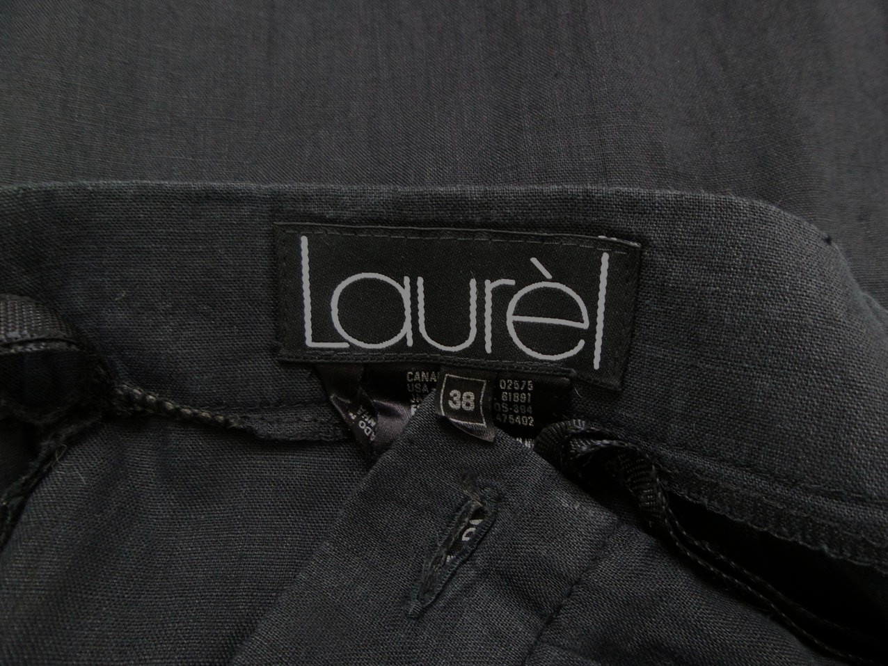 Laurèl Stl 38 Färg Svart Casual Byxor Material Lin 100%