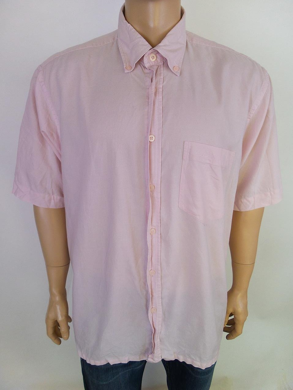 Pierre Cardin Stl XL Färg Pudrig Rosa Krage Herr skjorta, casual Kortärmad Material Bomull 100%