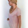 Dkny Stl XS Färg Pudrig Rosa Rund urringning Blus Långärmad