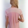 Dkny Stl XS Färg Pudrig Rosa Rund urringning Blus Långärmad