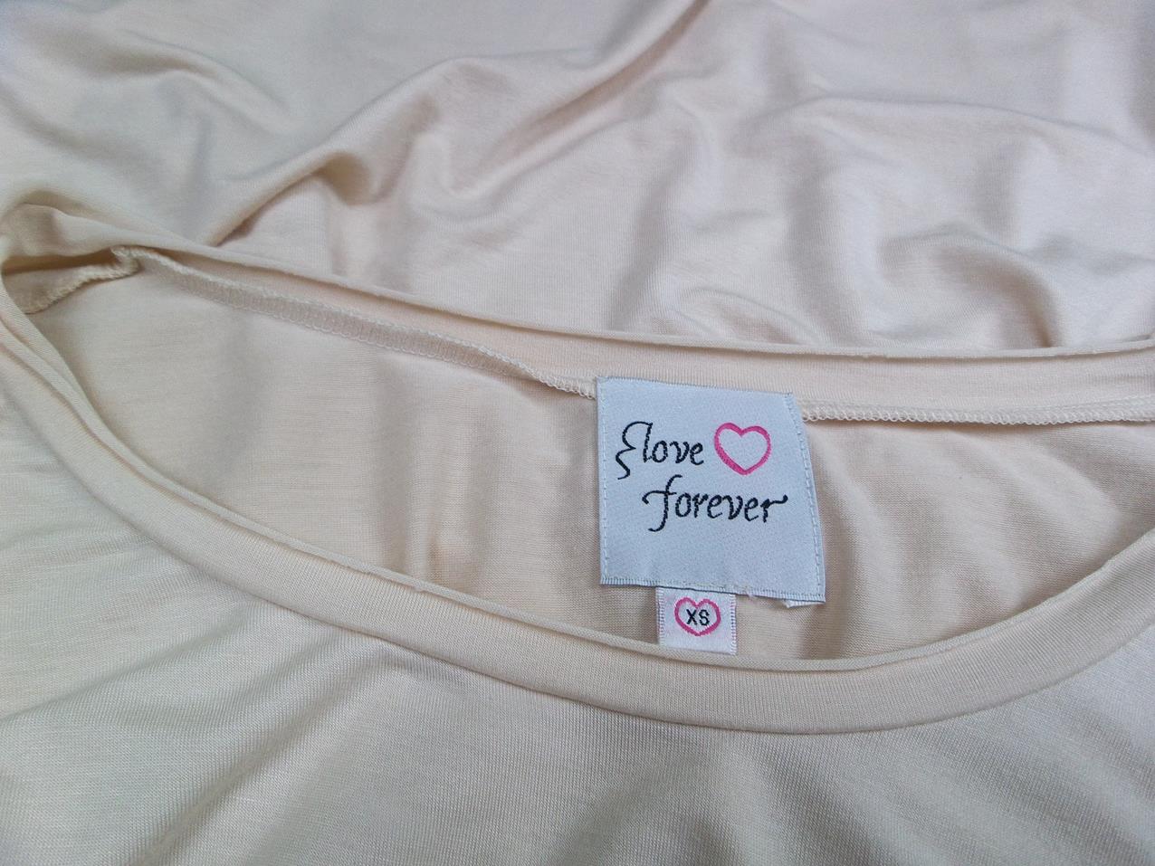 Love forever Stl XS Färg Beige Rund urringning Tunika blus Långärmad Material Viskos