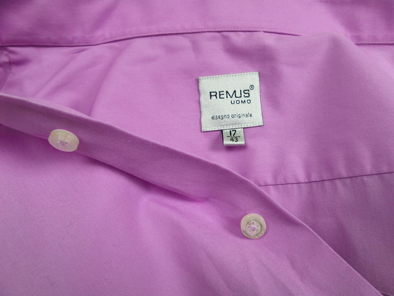 Remus Uomo Stl 43 Färg Rosa Krage Herr Skjorta, elegant Långärmad