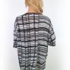 ACNE Stl S Färg Grå Ränder Rund urringning Tunika blus ärm 3/4 Material Bomull 100%