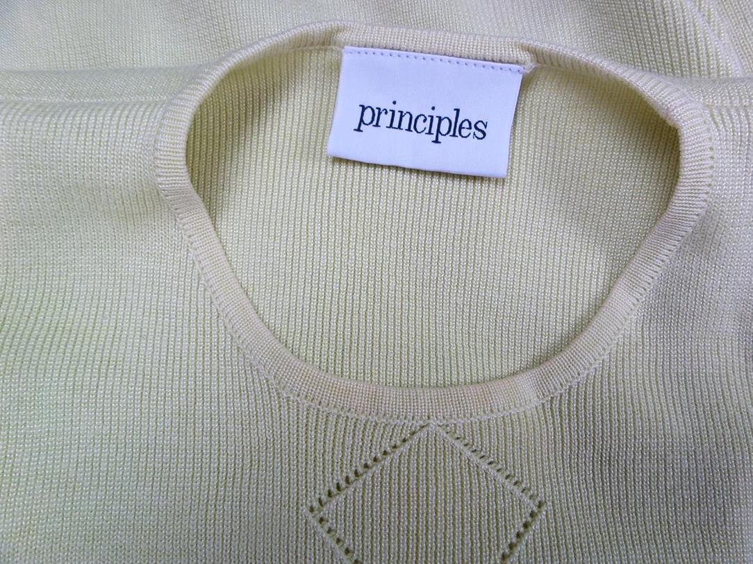 Principles Stl 38 Färg Limegrön Rund urringning Blus Ärmlös Material Bomull