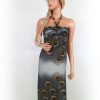 Made in Italy Stl XS Färg Grå Halter Maxi Klänning Ärmlös Lång Material Akryl