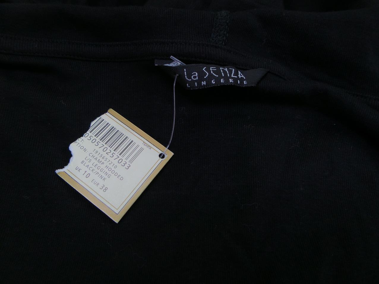 La Senza Stl 38 Färg Svart V-ringning Tunika blus Långärmad Material Bomull 100%