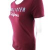 Hollister Stl M Färg Vinröd Rund urringning T-shirt Kortärmad Material Bomull