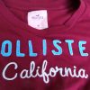 Hollister Stl M Färg Vinröd Rund urringning T-shirt Kortärmad Material Bomull