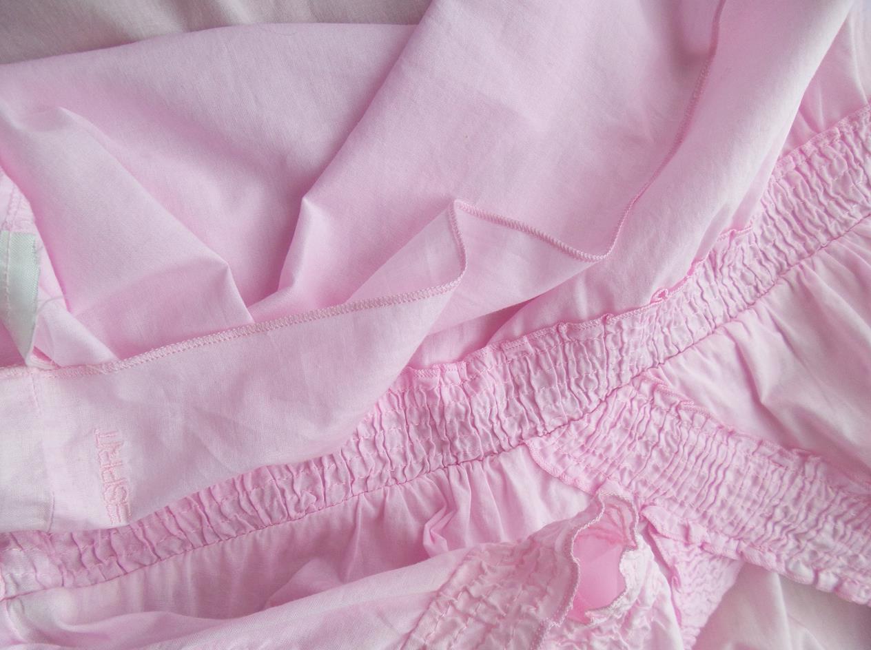 Esprit Stl 38 Färg Pudrig Rosa V-ringning Tunika blus Kortärmad