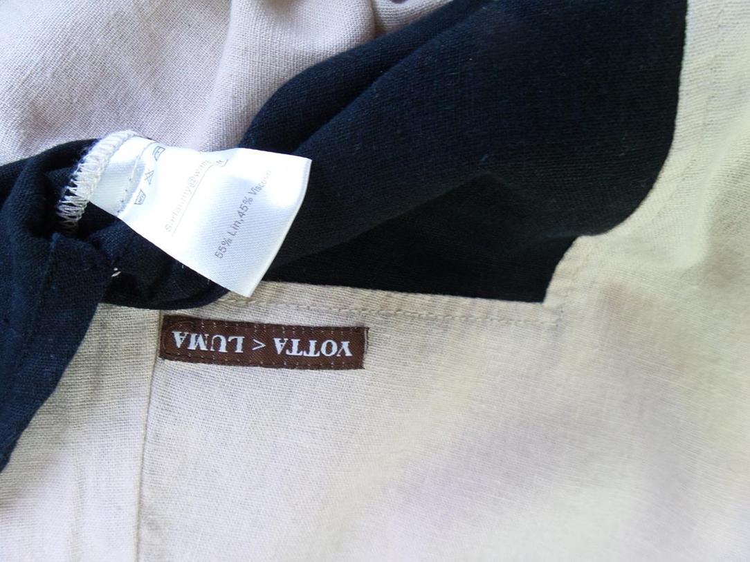 Yotta < Luma Stl 3 Färg Beige Split Crew Neck Raka Klänningen Ärmlös Midi Material Lin