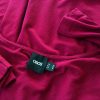 ASOS Stl 38 Färg Fuchsia V-ringning A-linje Klänning ärm 3/4 Knälängd Material Viskos