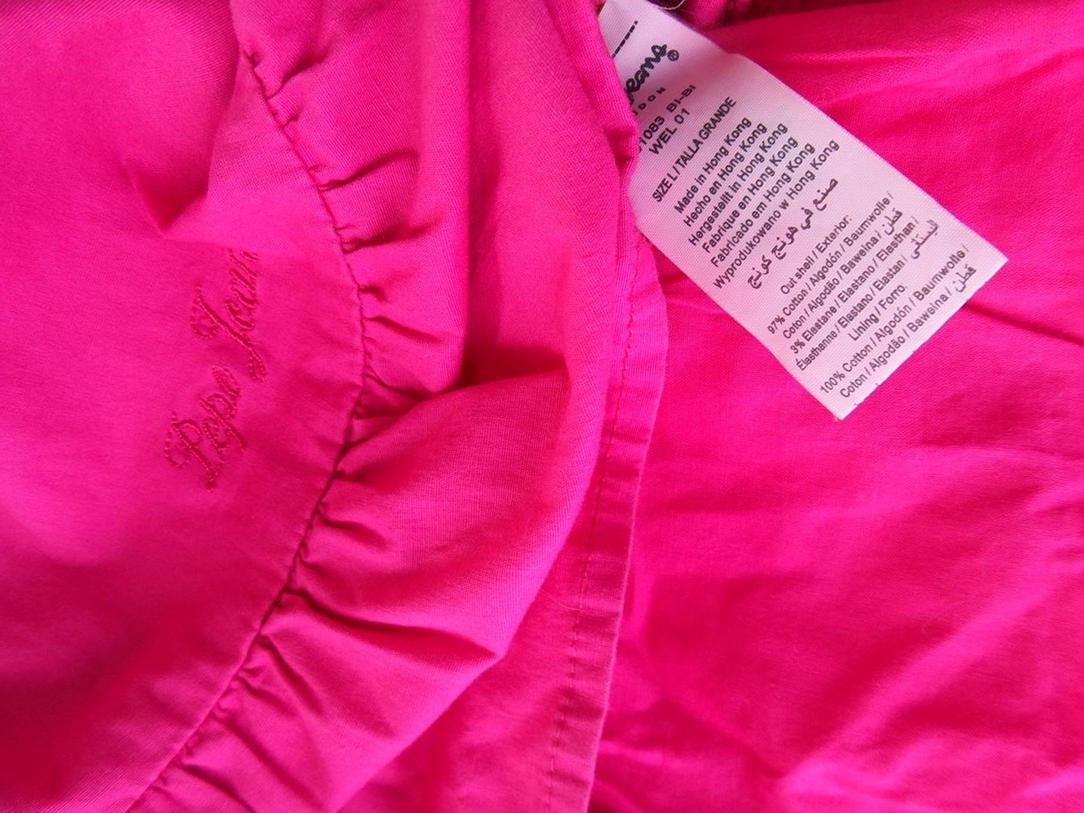 Pepe jeans Stl L Färg Rosa Axelbandslös A-linje Klänning Ärmlös Knälängd Material Bomull