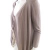 Ester Eleonora Stl XL Färg Beige V-ringning Lång knäppt kofta ärm 3/4 Material Rayon Finstickat