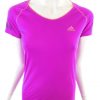 Adidas Stl XS Färg Fuchsia Rund urringning T-shirt Kortärmad