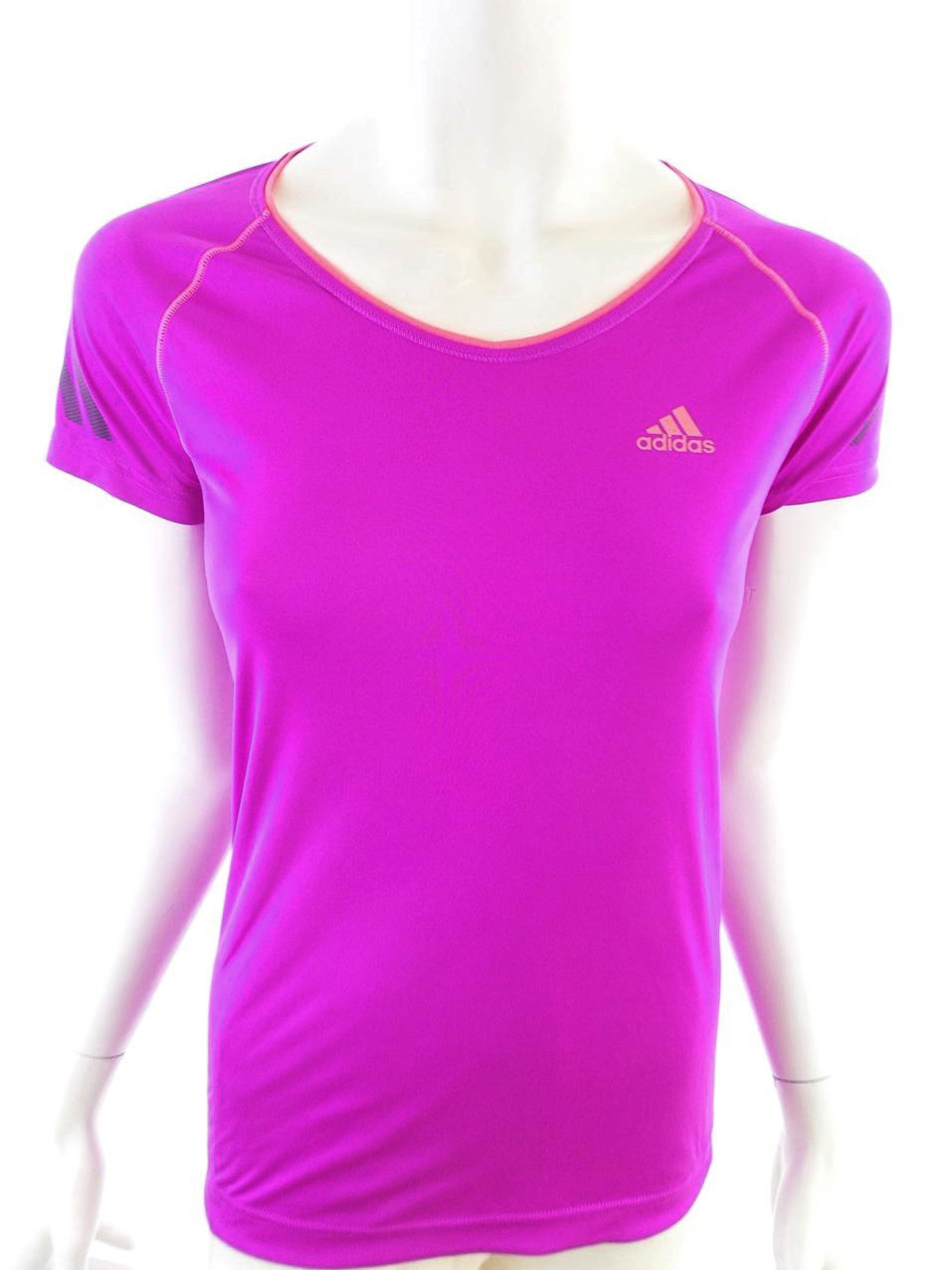 Adidas Stl XS Färg Fuchsia Rund urringning T-shirt Kortärmad